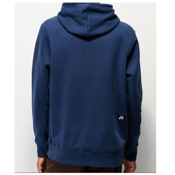 Nike SB Triangle GFX Men's Skateboard Pullover Hoodie - Navy Blue - Picture 5 of 7